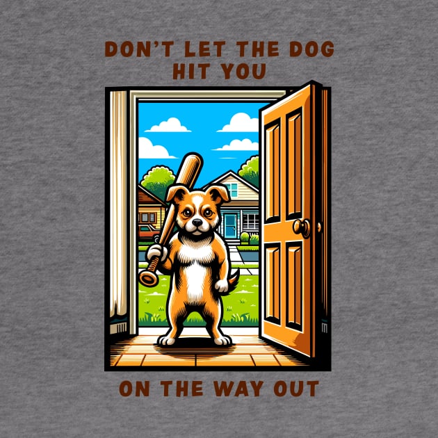 Funny Dog T-Shirt, Don't Let The Dog Out Graphic Tee, Baseball Bat Canine Humor, Pet Owner Gift, Cool Pup Apparel by Cat In Orbit ®